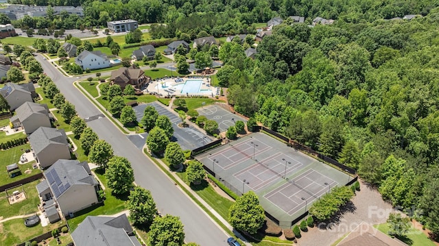 1300 Yellow Springs Dr, Indian Land, SC 29707 - aerial perspective of suburban area with a pool area
