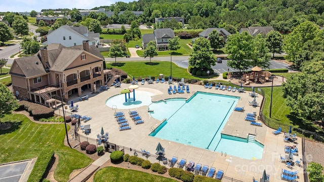 1300 Yellow Springs Dr, Indian Land, SC 29707 - drone / aerial view of a pool area