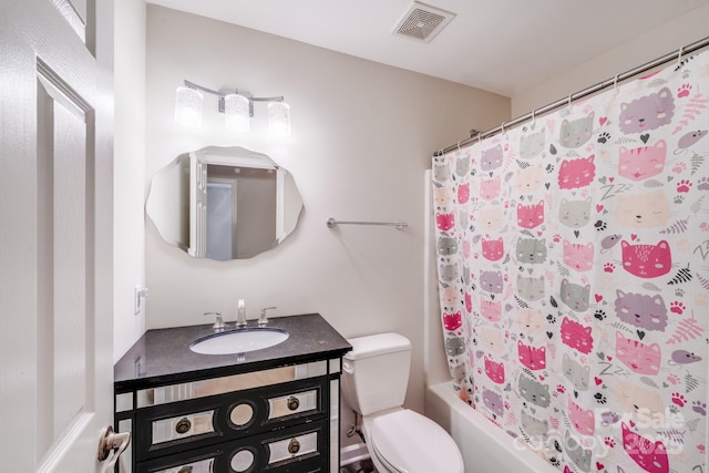 11714 Harsworth Ln, Charlotte, NC 28277 - bathroom with vanity, toilet, and shower / bath combination with curtain