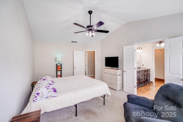 11714 Harsworth Ln, Charlotte, NC 28277 - bedroom featuring lofted ceiling and ceiling fan