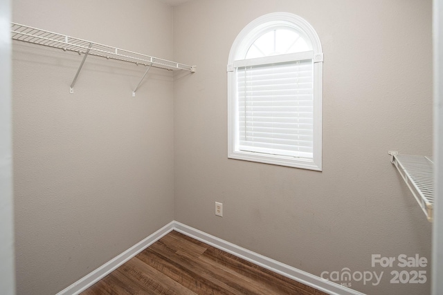 8432 Spirea Ct, Charlotte, NC 28215 - spacious closet with dark wood-style flooring