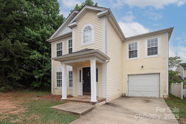 8432 Spirea Ct, Charlotte, NC 28215 - traditional-style home featuring a garage and concrete driveway
