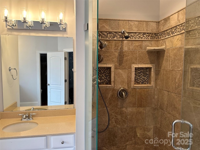 10715 Tom Short Rd, Charlotte, NC 28277 - full bath with a tile shower and vanity