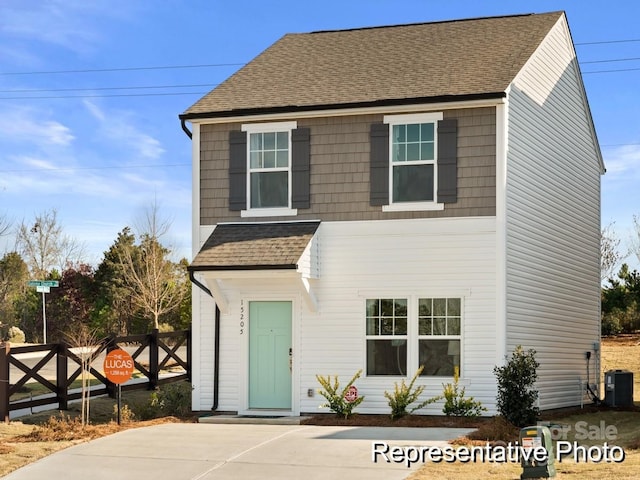 205 Cliffwood St NW Unit Unita-1, Concord, NC 28027 - traditional-style house with roof with shingles and central AC