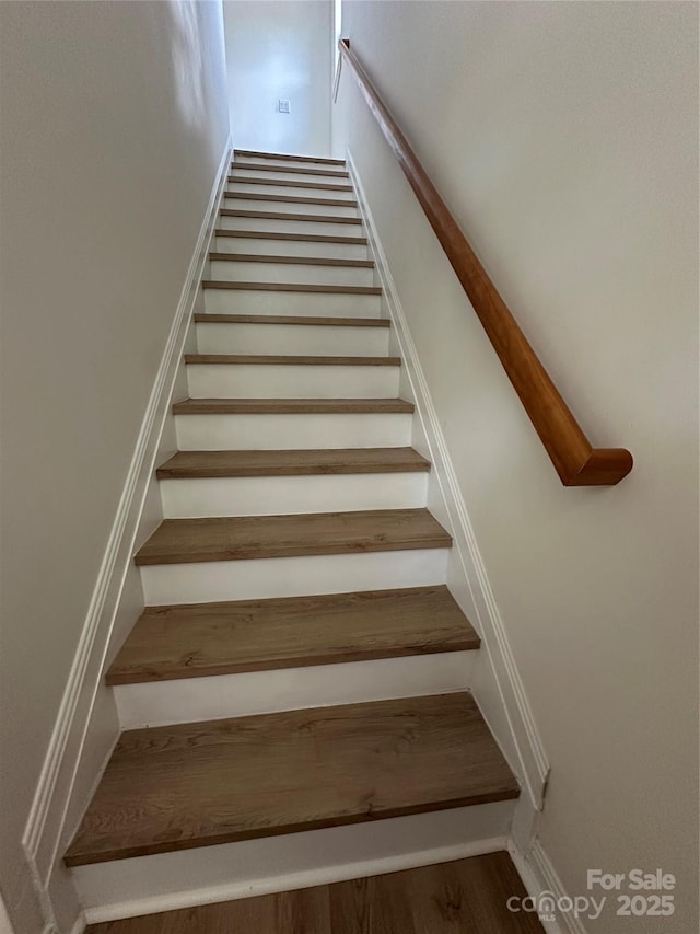 804 3rd Street Pl SW, Hickory, NC 28602 - stairway with wood finished floors