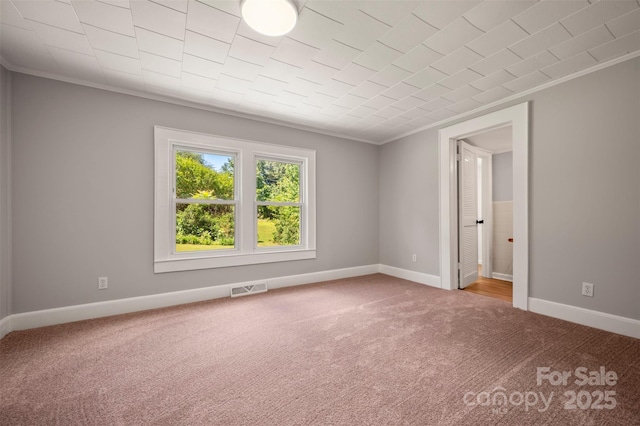 983 Stroud Rd, Ellenboro, NC 28040 - carpeted spare room featuring crown molding and baseboards