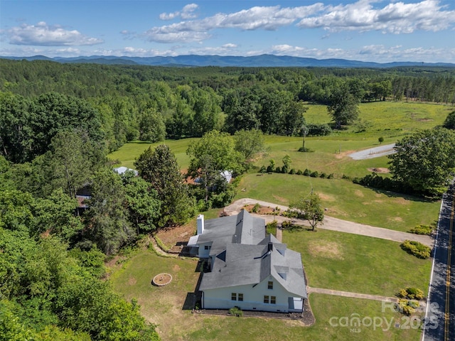 983 Stroud Rd, Ellenboro, NC 28040 - aerial view of property and surrounding area with a forest and a mountain backdrop