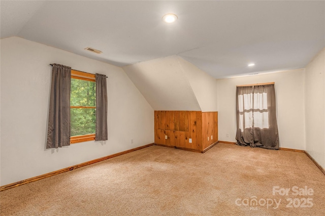 95 Idlewood Dr, Marion, NC 28752 - bonus room with vaulted ceiling, carpet, baseboards, and recessed lighting