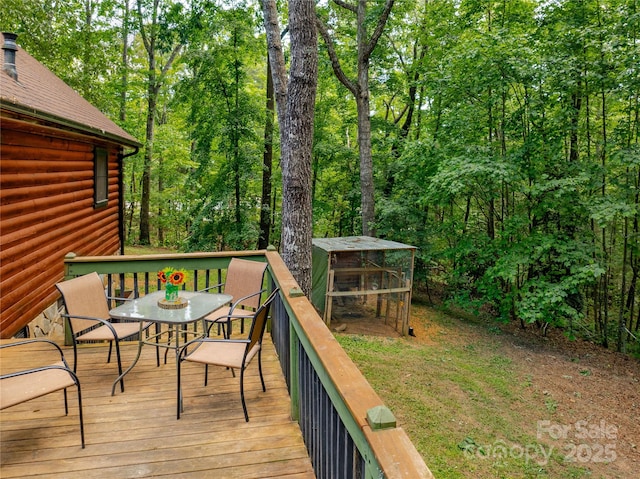 95 Idlewood Dr, Marion, NC 28752 - deck with outdoor dining area