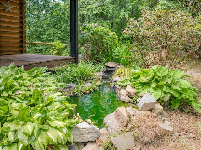95 Idlewood Dr, Marion, NC 28752 - exterior view of a garden pond