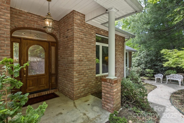 4471 Cove Loop Rd, Hendersonville, NC 28739 - property entrance with brick siding
