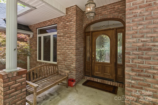 4471 Cove Loop Rd, Hendersonville, NC 28739 - doorway to property featuring brick siding