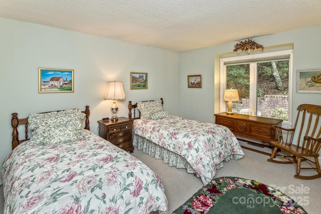 4471 Cove Loop Rd, Hendersonville, NC 28739 - carpeted bedroom featuring a textured ceiling