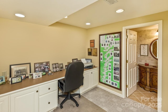 4471 Cove Loop Rd, Hendersonville, NC 28739 - office area featuring built in study area and recessed lighting