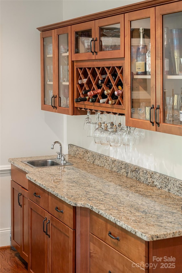 75 Cougar Ln, Saluda, NC 28773 - indoor wet bar featuring dark wood-style floors