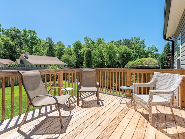 805 Brookmont Ave, Salisbury, NC 28146 - wooden terrace with view of scattered trees