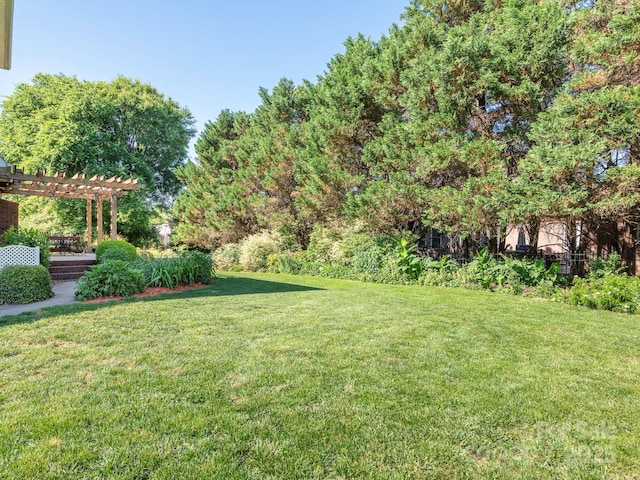725 Old State St SW, Concord, NC 28027 - view of green lawn with a pergola