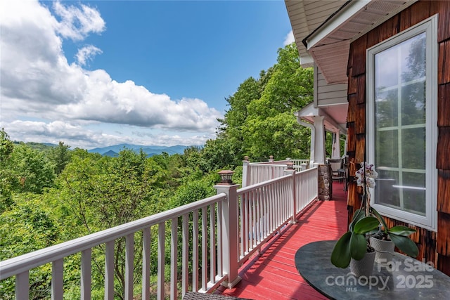 1706 Rock House Cove Rd, Clyde, NC 28721 - view of wooden terrace