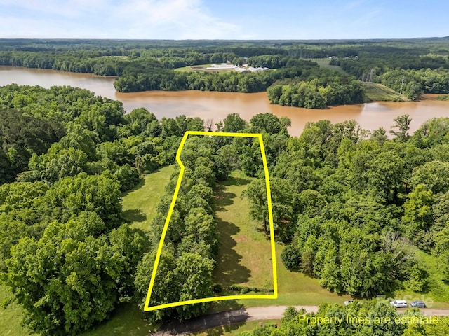 1433 Kern Carlton Rd, Salisbury, NC 28146 - aerial view of property's location with a nearby body of water and property parcel outlined