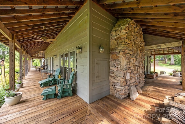 1433 Kern Carlton Rd, Salisbury, NC 28146 - deck with ceiling fan