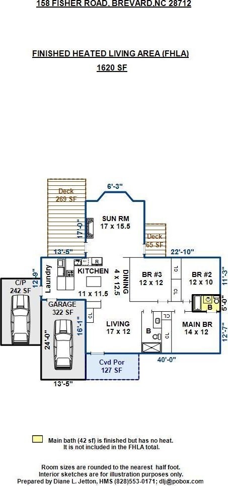158 Fisher Rd, Brevard, NC 28712 - room layout