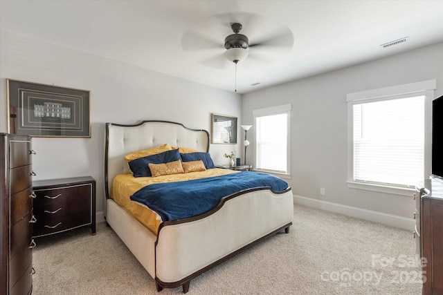 1036 Riverwalk Pkwy, Rock Hill, SC 29730 - bedroom featuring light carpet, baseboards, and ceiling fan