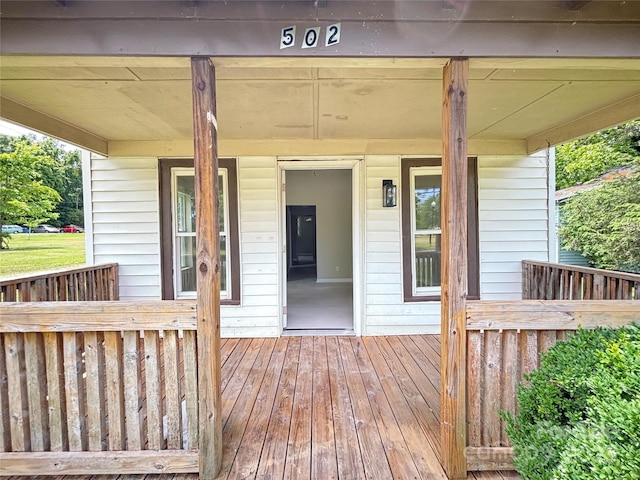 502 E Main St, Cleveland, NC 27013 - view of wooden porch