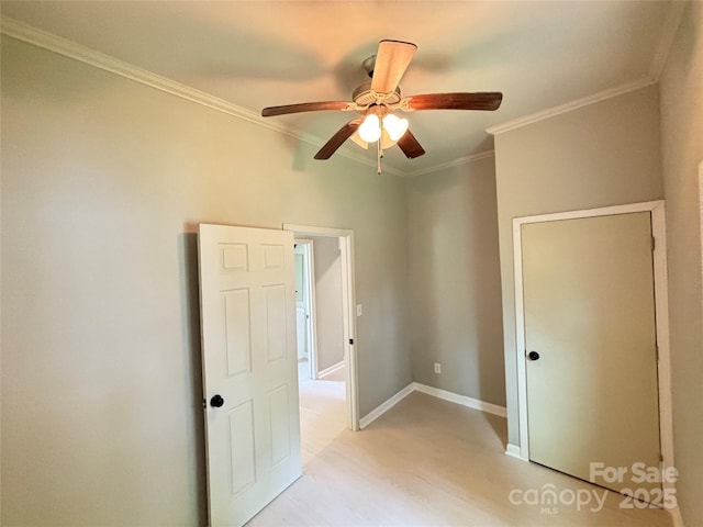 502 E Main St, Cleveland, NC 27013 - empty room featuring ornamental molding, ceiling fan, and baseboards