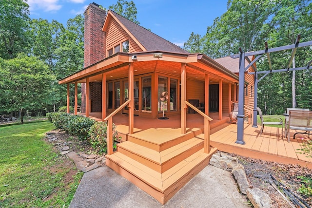6350 Mount Pleasant Rd S, Concord, NC 28025 - deck with a yard
