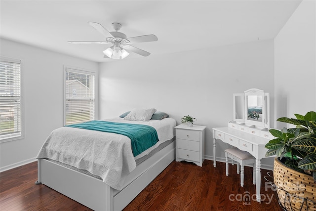 4500 Carrington Dr, Lancaster, SC 29720 - bedroom with wood finished floors, baseboards, and a ceiling fan