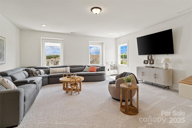 433 Sinaloa St, Waxhaw, NC 28173 - living area featuring light carpet and healthy amount of natural light