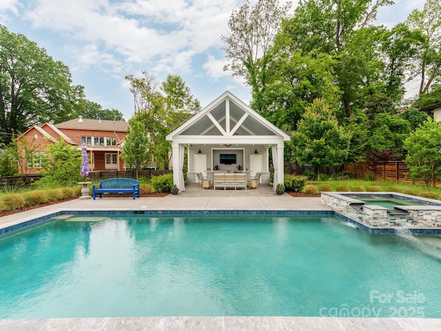 1600 Princeton Ave, Charlotte, NC 28209 - view of pool featuring a patio area and a pool with connected hot tub