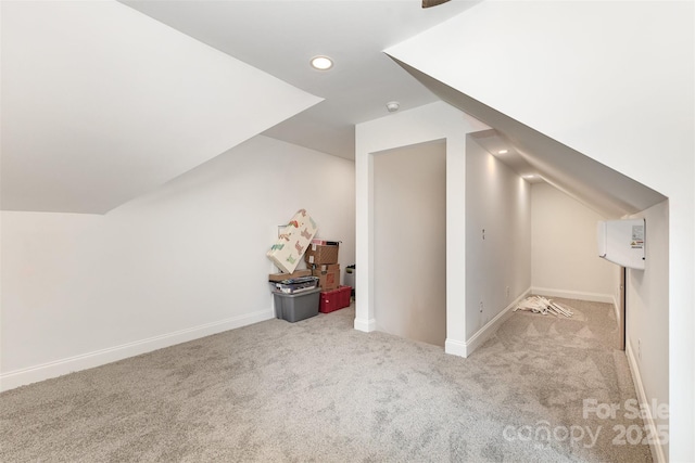 5215 Star Magnolia Ct, Clover, SC 29710 - bonus room featuring carpet flooring, recessed lighting, lofted ceiling, and baseboards