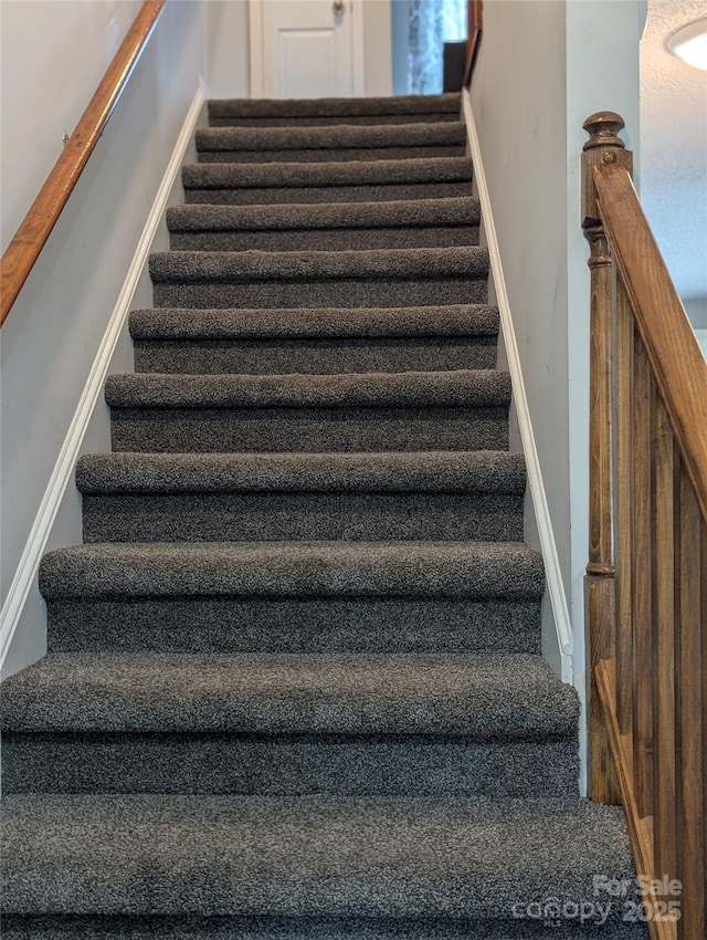 936 New Camp Creek Church Rd, Kings Mountain, NC 28086 - staircase featuring baseboards