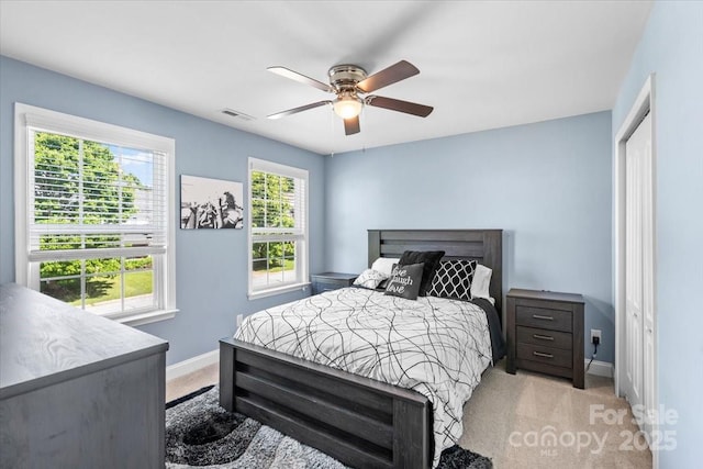 2213 Iron Works Dr, Clover, SC 29710 - bedroom featuring light carpet and a ceiling fan