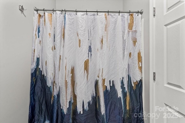 85 Ruritan Park Rd, Stony Point, NC 28678 - bathroom view of a shower with shower curtain