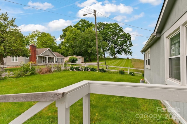 112 Melody St, Clyde, NC 28721 - view of green lawn with a balcony