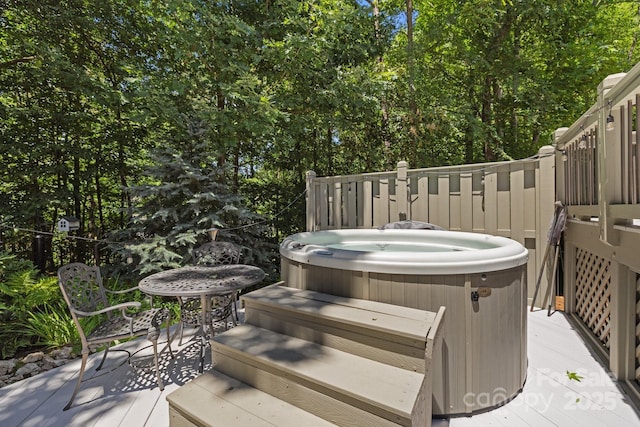 3009 Botetourt Ct, Weddington, NC 28104 - deck with a hot tub