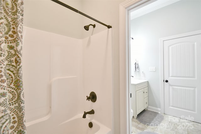 114 Wingard Rd, Concord, NC 28025 - full bath with shower / tub combo, vanity, and baseboards
