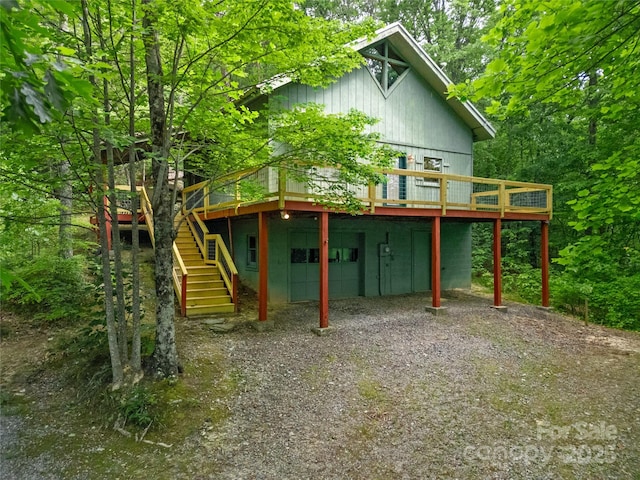 261 Franks Cove Rd, Brevard, NC 28712 - view of outbuilding with stairway and gravel driveway
