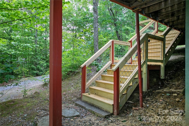 261 Franks Cove Rd, Brevard, NC 28712 - wooden deck featuring stairs