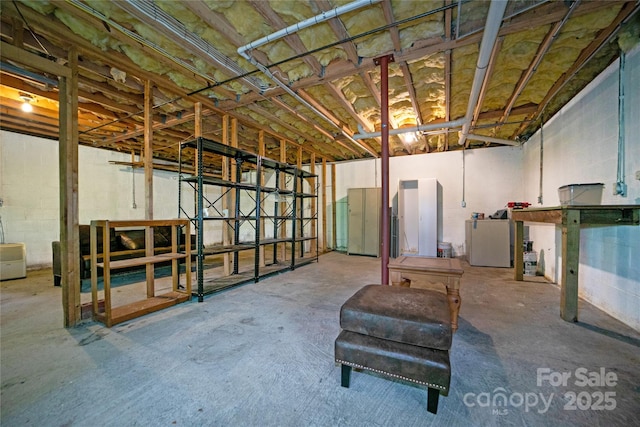 261 Franks Cove Rd, Brevard, NC 28712 - unfinished basement featuring washer / dryer