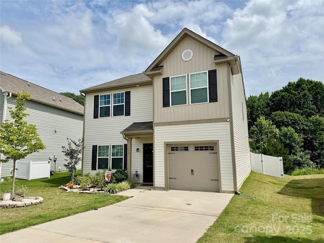 750 Fraternity Row, Kannapolis, NC 28081 - traditional-style house with an attached garage, concrete driveway, and board and batten siding