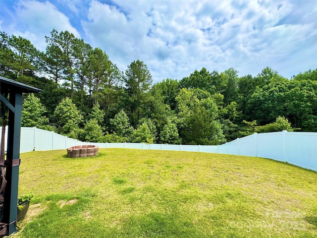 750 Fraternity Row, Kannapolis, NC 28081 - view of yard featuring an outdoor fire pit