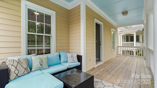 6129 Caseys Side Way, Fort Mill, SC 29708 - porch featuring an outdoor living space