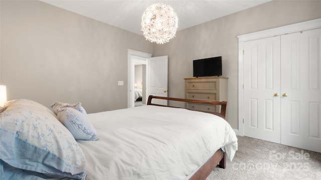 6129 Caseys Side Way, Fort Mill, SC 29708 - carpeted bedroom with a chandelier and a closet