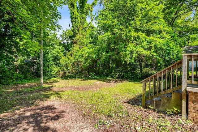1310 Caldwell St, Greensboro, NC 27406 - view of yard featuring stairs