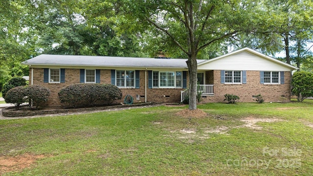 2618 Pineview Dr, Lancaster, SC 29720 - single story home featuring a front lawn, crawl space, and brick siding