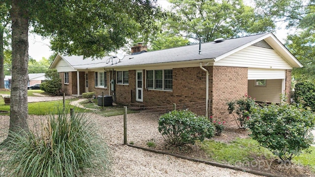 2618 Pineview Dr, Lancaster, SC 29720 - single story home featuring a chimney, brick siding, and central air condition unit
