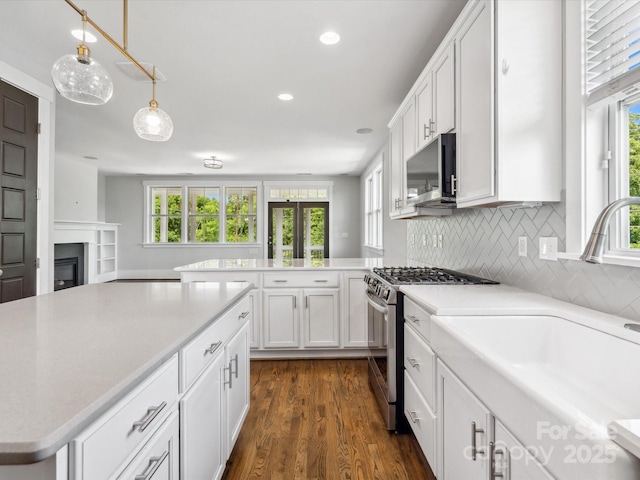 807 Herrons Ferry Rd, Rock Hill, SC 29730 - kitchen with stainless steel appliances, light countertops, plenty of natural light, and recessed lighting